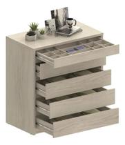 Comoda premium para quarto 5 gavetas casa d rovere - village móveis