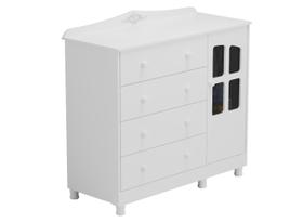 Cômoda Provençal Moveis Peroba Elo 04 gavetas 01 porta MDF Cômoda Provençal Moveis Peroba Elo 04 gavetas 01 porta MDF