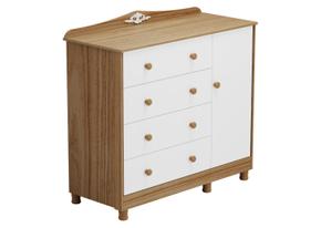 Cômoda Provençal Moveis Peroba Elo 04 gavetas 01 pt Ls MDF