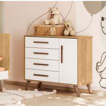 Cômoda Q Encanto Sapateira 1 Porta e 4 Gavetas Retro Mdp Qmovi Cômoda Q Encanto Sapateira 1 Porta e 4 Gavetas Retro Mdp Qmovi