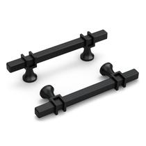 Cômoda quadrada preta dourada da Cabinet Pulls, pacote com 15
