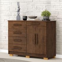 Cômoda Quarto 122cm Com 2 Portas Sapateira Vitória V01 - D'rossi Cor Imbuia