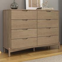 Cômoda Quarto 138cm 8 Gavetas Madeira Maciça Nira Tauari F07 - Mpozenato Cômoda Quarto 138cm 8 Gavetas Madeira Maciça Nira Tauari F07 - Mpozenato
