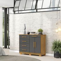 Cômoda Quarto 5 Gavetas 122CM e Sapateira 2 Portas Bella V01 - D Rossi