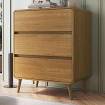Cômoda Quarto 77cm 3 Gavetas Pés Palito Nuvia Castanho C06 - Mpozenato Cômoda Quarto 77cm 3 Gavetas Pés Palito Nuvia Castanho C06 - Mpozenato