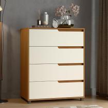 Cômoda Quarto 80cm x 104cm com 4 Gavetas Usinadas 100% MDF