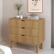 Cômoda Quarto 90cm 3 Gavetas Pé Madeira Luara Hanover A10 - Mpozenato Cômoda Quarto 90cm 3 Gavetas Pé Madeira Luara Hanover A10 - Mpozenato
