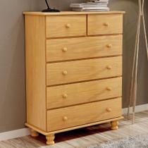 Cômoda Quarto 97cm 6 Gavetas Madeira Maciça Conor Mel B11 - Mpozenato