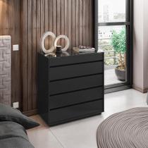 Cômoda Quarto Belize 5 Gavetas e Tampo de Vidro Cômoda Quarto Belize 5 Gavetas e Tampo de Vidro