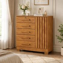 Comoda Quarto Casal 05 Gavetas 01 Porta Organizador Elegante Compacta Multiuso Comoda Quarto Casal 05 Gavetas 01 Porta Organizador Elegante Compacta Multiuso