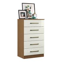 Cômoda Quarto com 05 Gavetas Atacama Off White - Desk Design