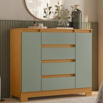 Cômoda Quarto Sapateira 112cm Selene Cinamomo/Sálvia A02 - Mpozenato