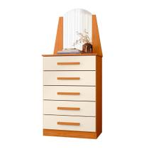 Cômoda Quarto Veneza com 5 Gavetas e Espelho
