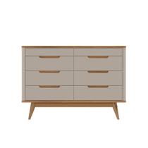 Cômoda Quarto Vicenza 8 Gavetas Com Pés