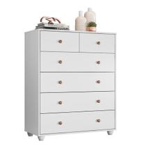 Cômoda Quarto Vittoria com 6 Gavetas Cômoda Quarto Vittoria com 6 Gavetas