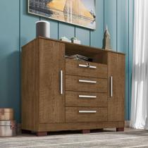 Cômoda Rack 2 Portas 4 Gavetas Malbec - Madrid Incorplac