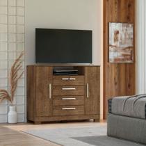 Cômoda Rack 2 Portas e 4 Gavetas Floripa