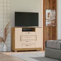 Cômoda Rack 2 Portas e 4 Gavetas Floripa