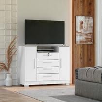 Cômoda Rack 2 Portas e 4 Gavetas Floripa