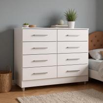 Comoda raizza 8 gavetas branca