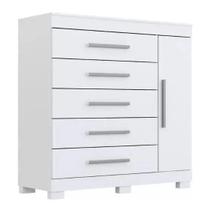 Cômoda Rayane Acp com 5 Gavetas e Sapateira - Branco