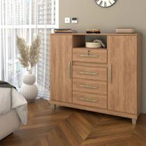 Cômoda Reducio 2 Portas 4 Gavetas Mel - Panorama Móveis Cômoda Reducio 2 Portas 4 Gavetas Mel - Panorama Móveis