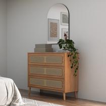Cômoda Retrô 3 Gavetas com Espelho Porta Telada 100% MDF Cômoda Retrô 3 Gavetas com Espelho Porta Telada 100% MDF