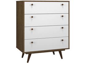 Comoda Retro 35 Plus Rustik Carvalho/Branco - Olivar Móveis