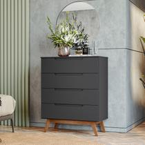 Cômoda Retrô com 4 Gavetas Alpi - Preto Cômoda Retrô com 4 Gavetas Alpi - Preto