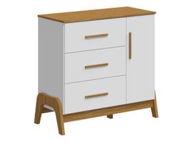 Cômoda Retro Moveis Peroba Guti MDF Branco Amêndoa Cômoda Retro Moveis Peroba Guti MDF Branco Amêndoa