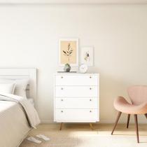 Cômoda Retrô Pacajá 4 GV Branca Cômoda Retrô Pacajá 4 GV Branca