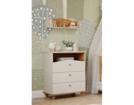 Cômoda Retro Permobili Casinha Mimo 03 gavetas MDF Cômoda Retro Permobili Casinha Mimo 03 gavetas MDF