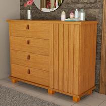 Cômoda Ripado para Quarto 120cm x 94cm Talismã Marrom/Marrome