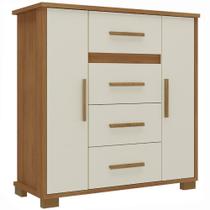 Cômoda Rodial Kyra CO2436 2 Portas 4 Gavetas 118x116x41cm Cômoda Rodial Kyra CO2436 2 Portas 4 Gavetas 118x116x41cm