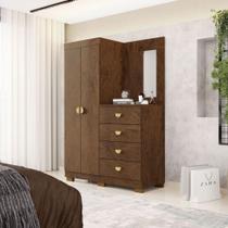 Cômoda Roupeiro 4 Gavetas Espelho Gerórgia Imbuia Cômoda Roupeiro 4 Gavetas Espelho Gerórgia Imbuia