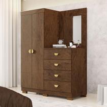 Cômoda Roupeiro Com Espelho 2 Portas 4 Gavetas Cristal Cômoda Roupeiro Com Espelho 2 Portas 4 Gavetas Cristal