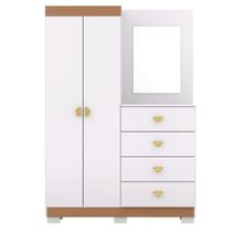 Comoda Roupeiro Espelho 120 cm 2 Portas 20034 Branco Camarim VLR
