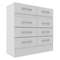 Cômoda Roupeiro Grande 8 Gavetas Cor Branca Imperatriz Cômoda Roupeiro Grande 8 Gavetas Cor Branca Imperatriz