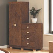 Cômoda Roupeiro Guarda-Roupas 2 Portas 4 Gavetas Cristal Imbuia - MABE MAGAZINE Cômoda Roupeiro Guarda-Roupas 2 Portas 4 Gavetas Cristal Imbuia - MABE MAGAZINE