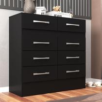 Cômoda Roupeiro Imperatriz 8 Gavetas Cor Preta Imperatriz Cômoda Roupeiro Imperatriz 8 Gavetas Cor Preta Imperatriz