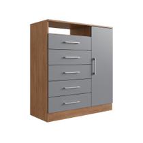 Cômoda Rubi 5 Gavetas 1 Porta 1 Prateleira - Casajá