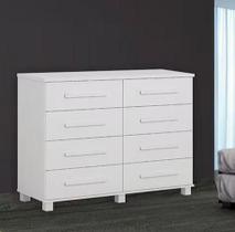 Cômoda San Marino 8 Gavetas Branco - Leifer