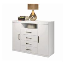 Cômoda Santos Andirá Havana Master 4 Gavetas 2 Portas Sapateira Branca