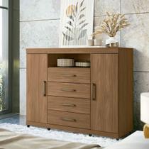 Cômoda Santos Andirá Master 4 Gavetas 2 Portas com Rodízio