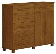 Cômoda São Paulo 6 Gavetas 2 Portas Cinamomo - Leifer