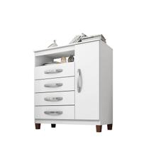 Cômoda Sapateira 1 Porta 4 Gavetas Dijon - ÉdeCasaMóveis
