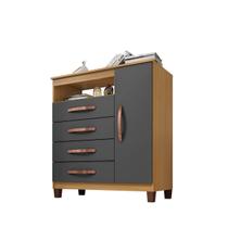 Cômoda Sapateira 1 Porta 4 Gavetas Dijon - ÉdeCasaMóveis