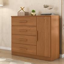 Cômoda Sapateira 1 Porta 4 Gavetas Genova Plus Cinamomo