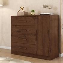 Cômoda Sapateira 1 Porta 4 Gavetas Genova Plus