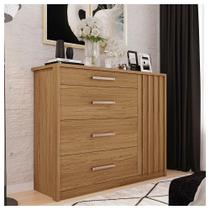 Cômoda Sapateira 1 Porta 4 Gavetas Marrom Palacius Caemmun Cômoda Sapateira 1 Porta 4 Gavetas Marrom Palacius Caemmun